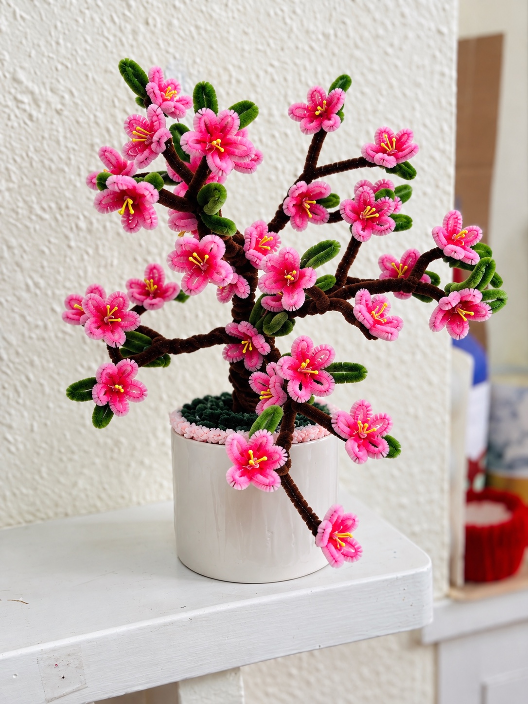 Pink blossom tree — handcrafted flower arrangement