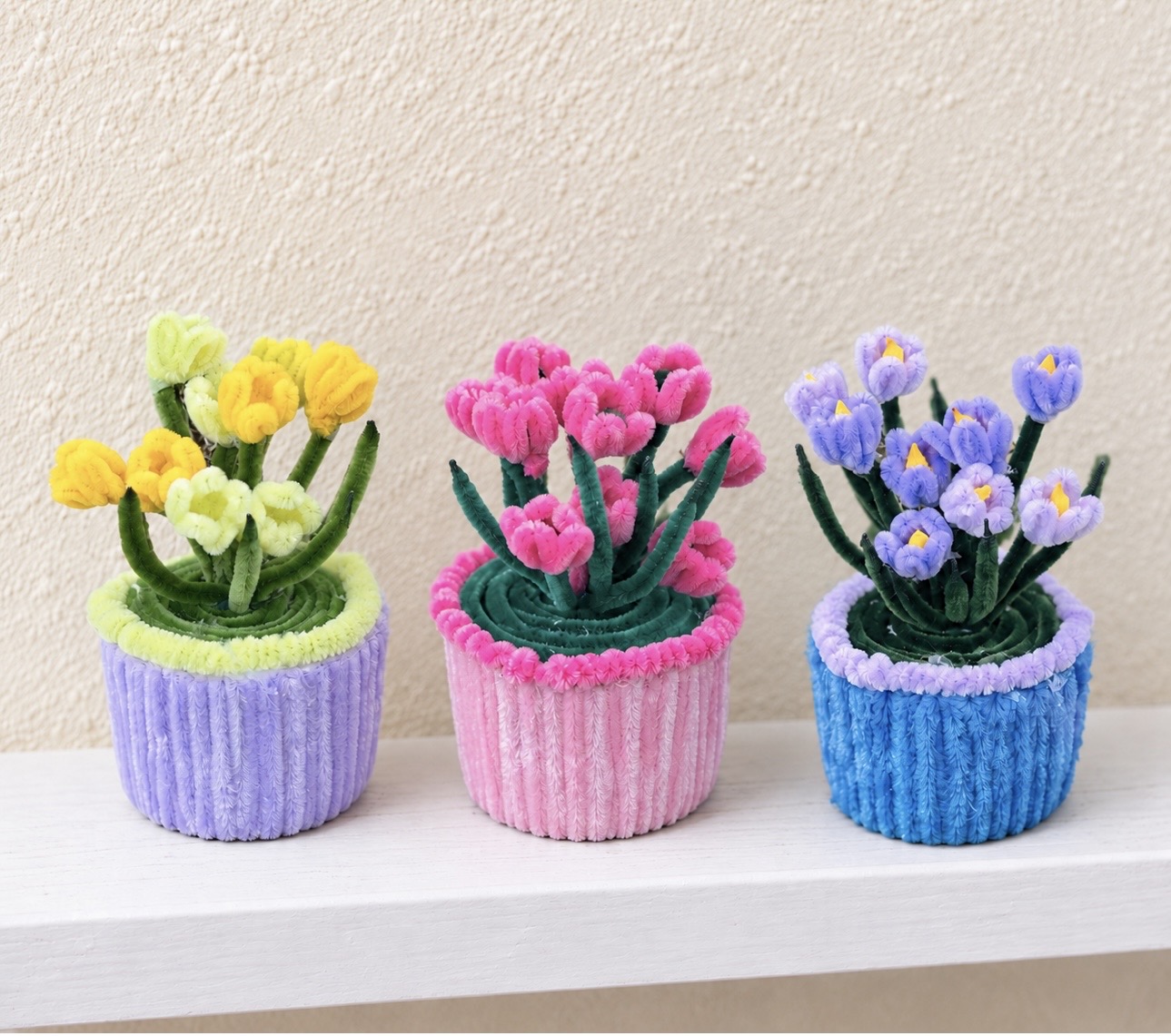 Pastel flower pots — handcrafted flower collection