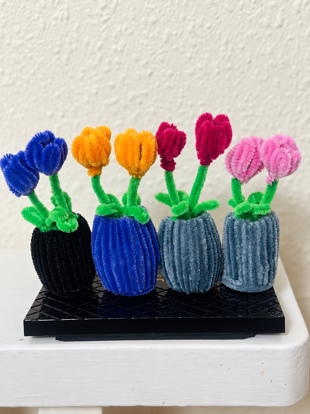 Tulips in favourite colours — handcrafted flower collection